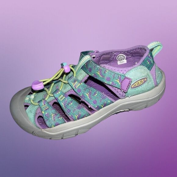 Big Kids' Keen Newport Violet Sea Green Sneaker Sandals H2 Size 4 - Picture 7 of 7